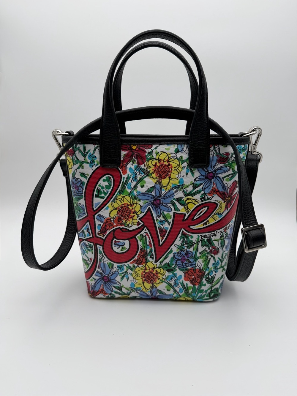 Brighton Love Tweet II Mini Tote | Floral Pop Art Design